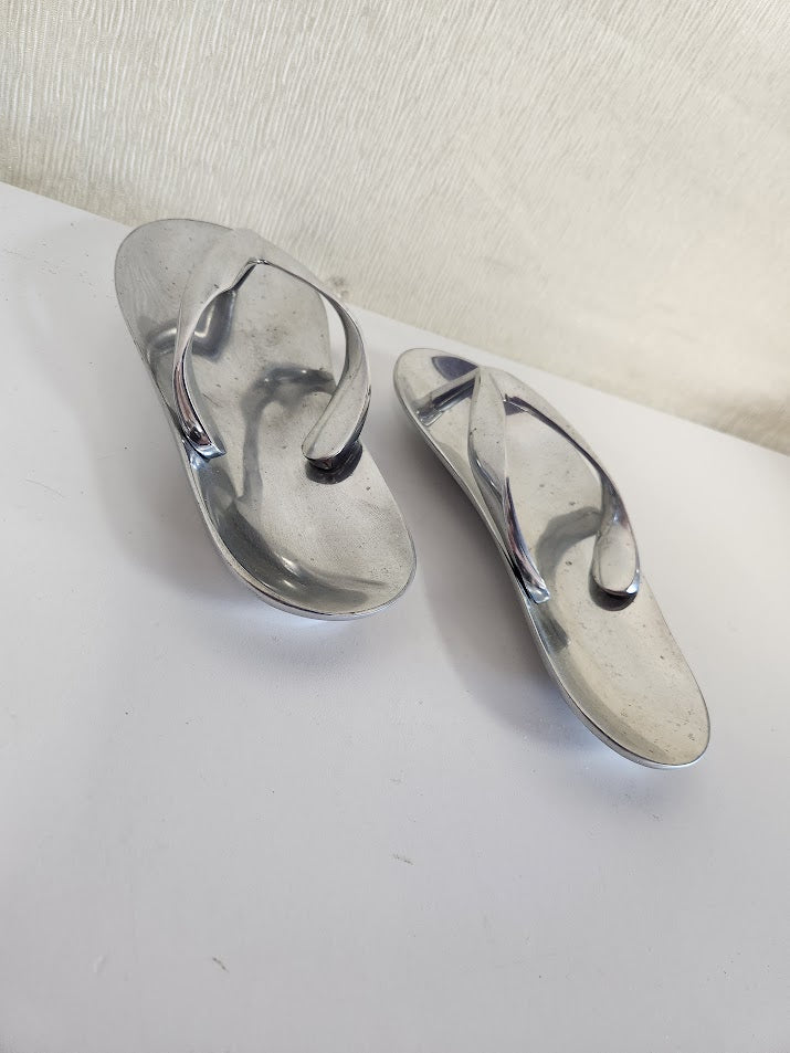 Metal Flip Flop Trinket Dish Home Item