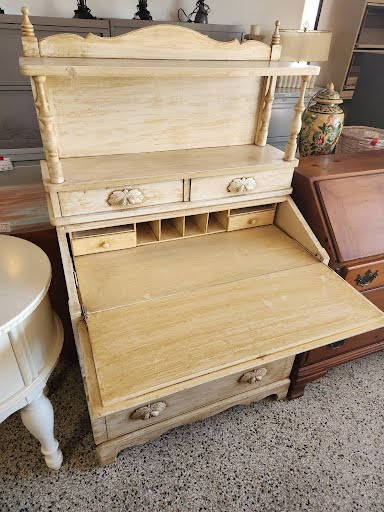 Vintage Wood Secretary Desk