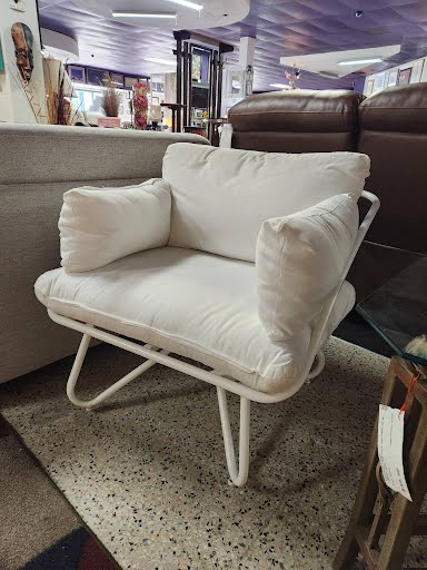 SET OF 2 White Novogratz Teddi Outdoor Chairs