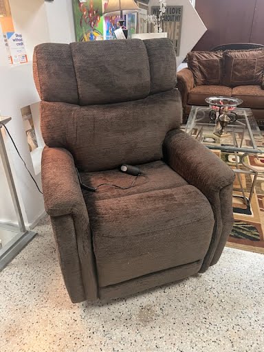 Lift Chair Lucie BROWN Recliner Fabric