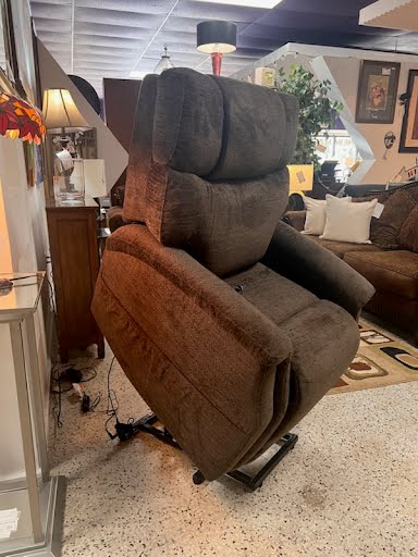 Lift Chair Lucie BROWN Recliner Fabric