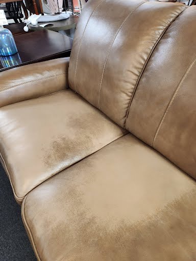 82"w Leather Nailhead Trim Sofa