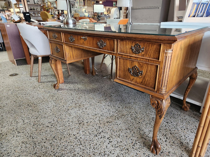 Writing desk W/Inset leather