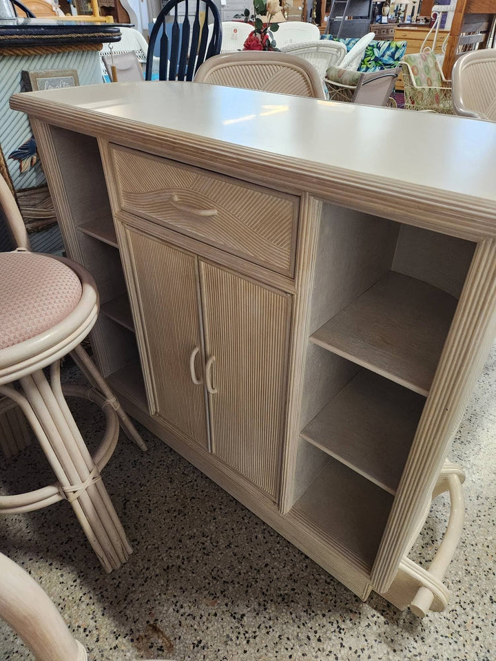 Vintage Bamboo Pencil Reed Bar Table