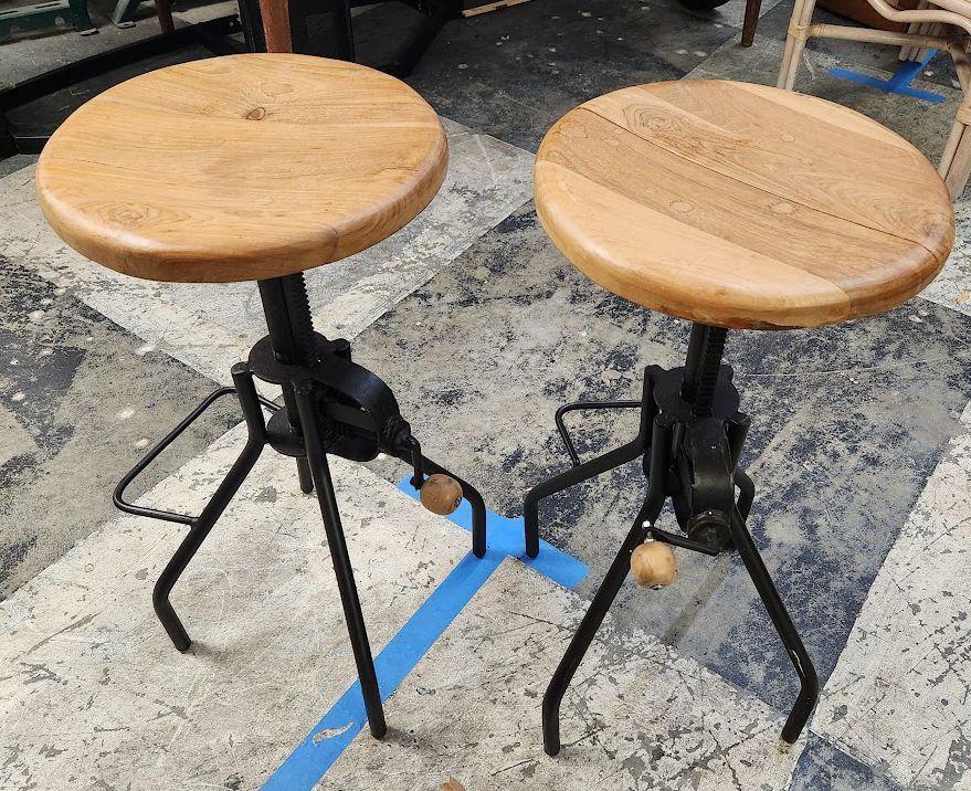 SET OF 2 | Industrial Style Counter Stool