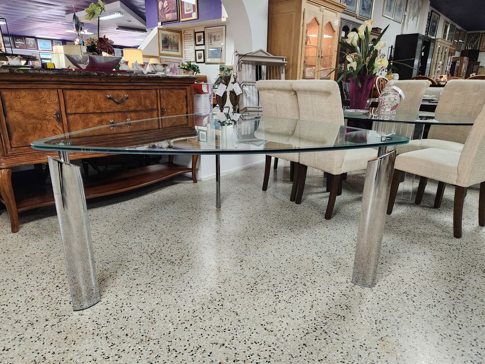 Glass Top Dining Table