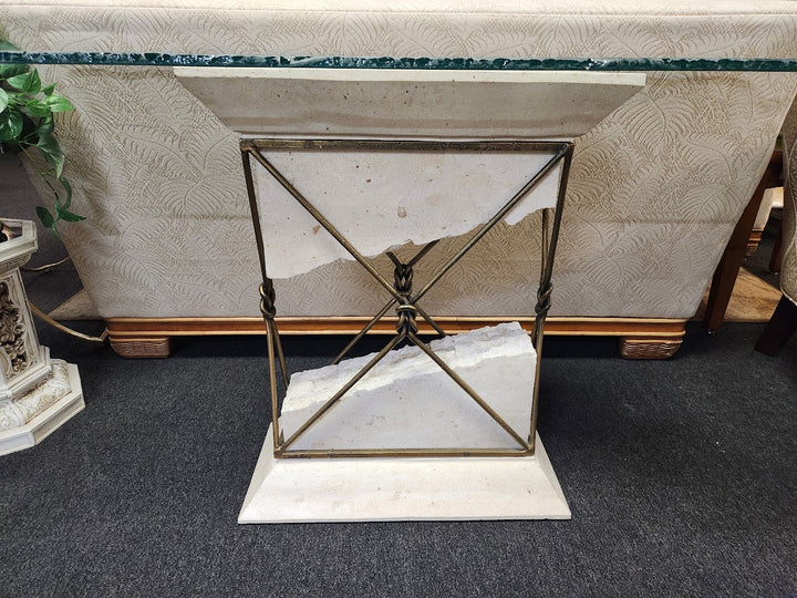 Wrought iron Sofa Table With Glass top