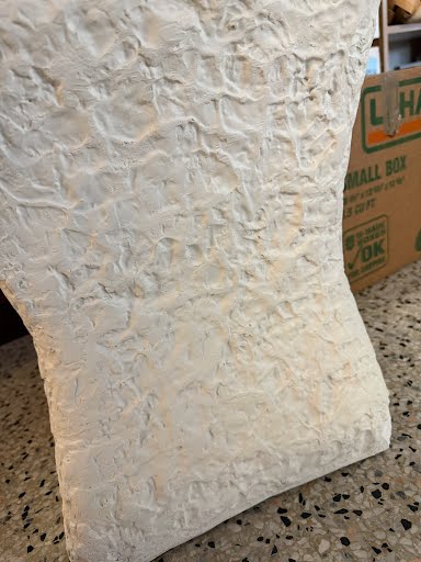 White Crackle Pedestal