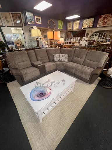 Montevallo Power Recliner Sectional - Greyish Brown