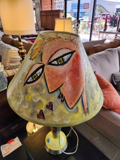 Table Lamp Custom Hand Painted - Faces