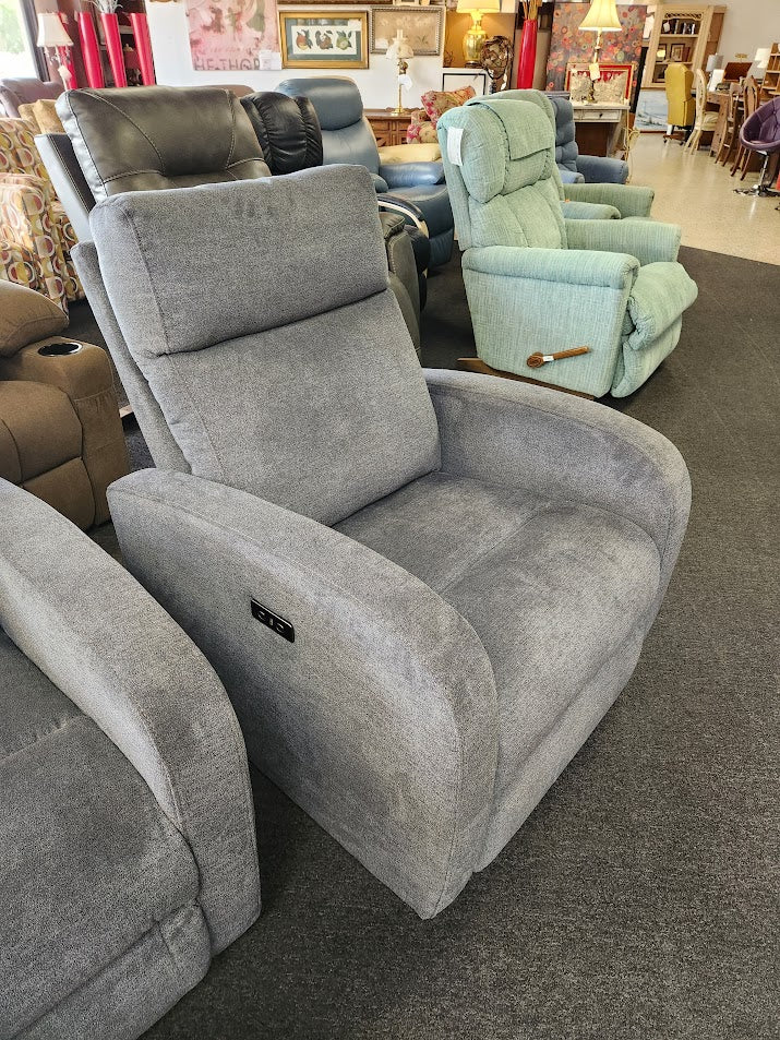 Grey Fabric Electric Recliner