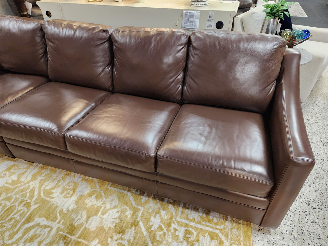 Brown Leather Angle Sleeper