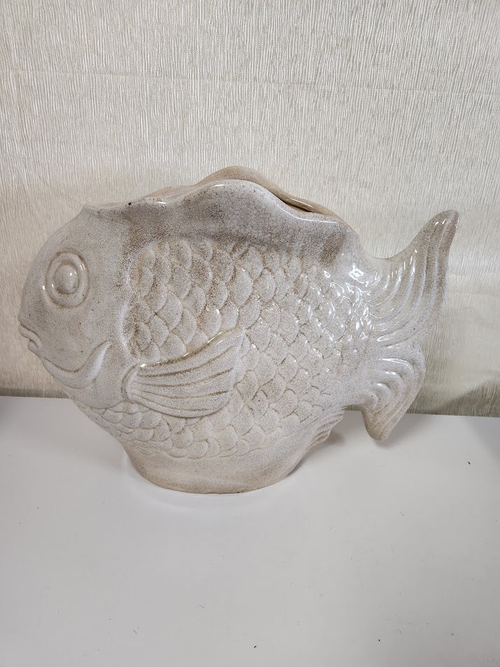 Cream Colored Ceramic Planter
