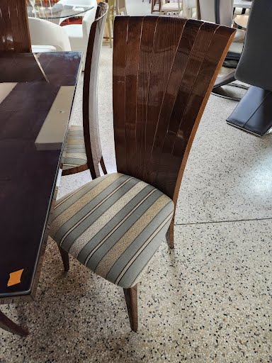 Dining Set Rosewood High Gloss w. 8 Chairs DESIGNER