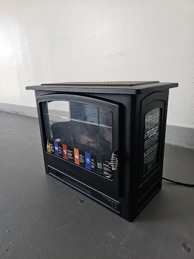 Black electric  Fireplace
