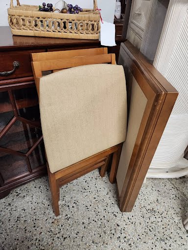 Vintage MCM Stakmore Folding Game Table