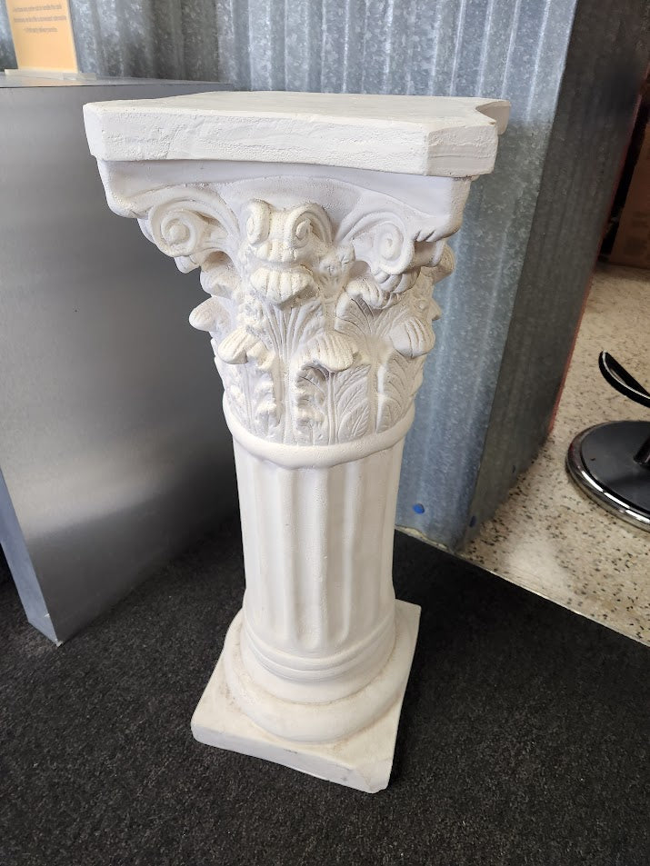 White Plaster Column Home Item