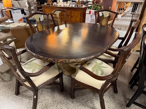 Maitland Smith Dark Wood Dining Set