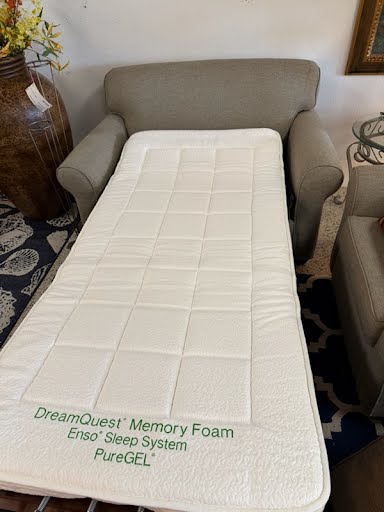 Twin Sleeper Chair w. DreamQuest Memory Foam PureGEL Mattress