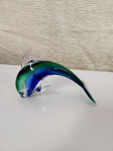 Glass Dolphin Figurine