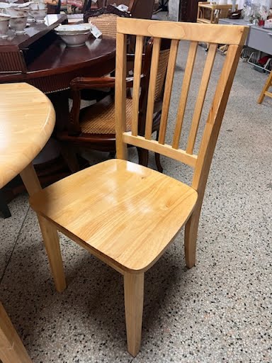 Light Wood Dining Set with Two Chairs