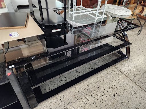 Console Table Black Glass