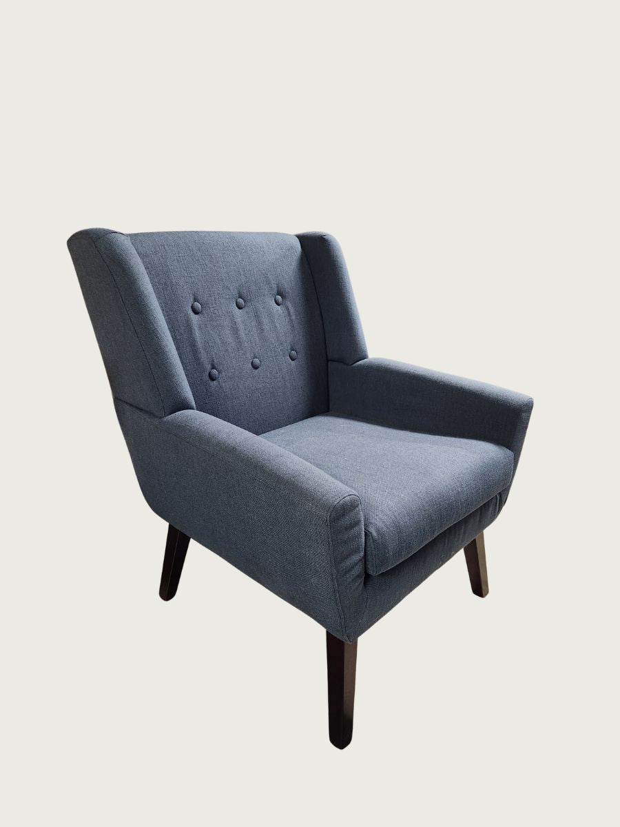 Navy Button Chair
