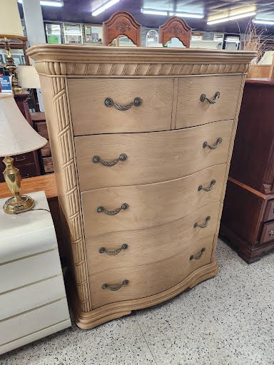 44" Broyhill Light Wood High Chest