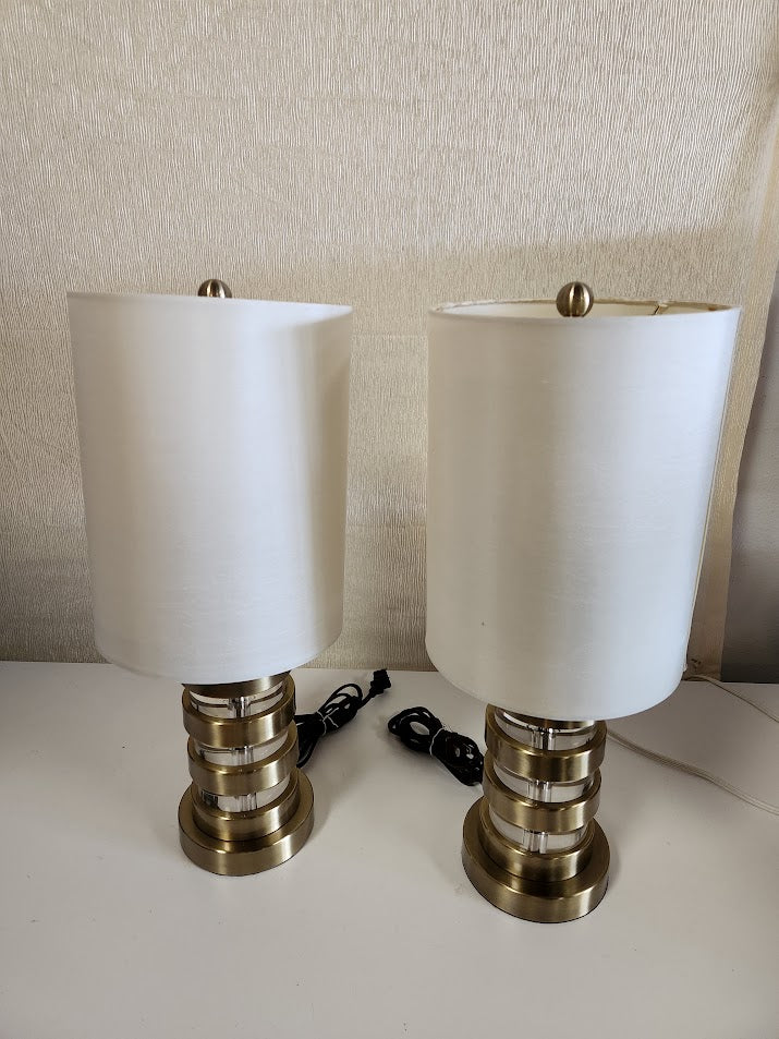 Set of 2 stacked ring design Table Lamps