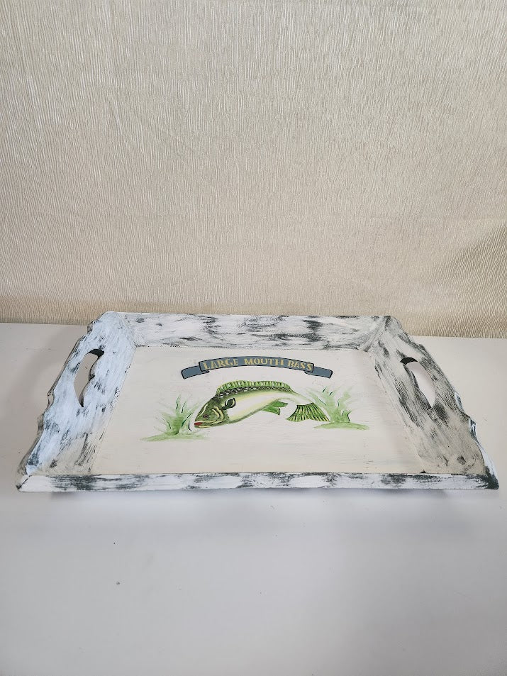 White Shabby Tray Home Item
