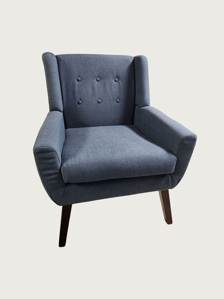 Navy Button Chair