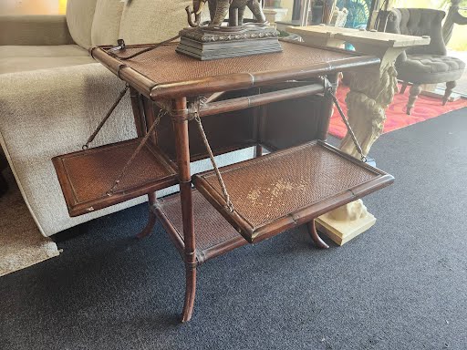 Bamboo Accent Table Drop Leaf