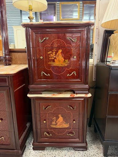 Italian Wood Painted Nightstand