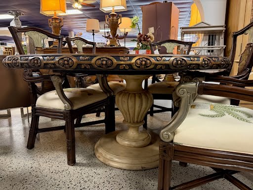Maitland Smith Dark Wood Dining Set