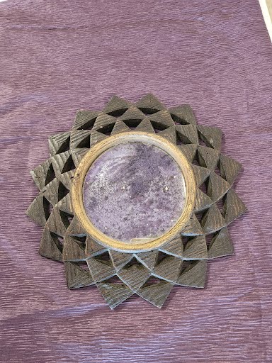 12" Round Mercury Glass Wall Decor