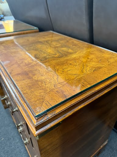 Lane Wood/Glass Top  Nightstand