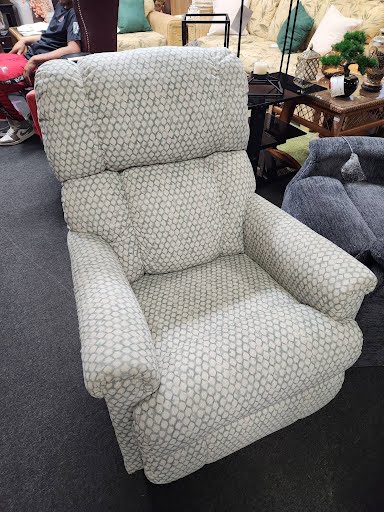 LA-Z-BOY Electric Recliner - Teal/Beige Pattern
