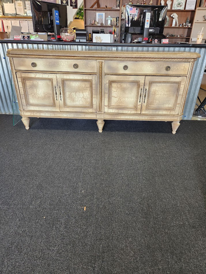 Crackle Server With Travertine Top