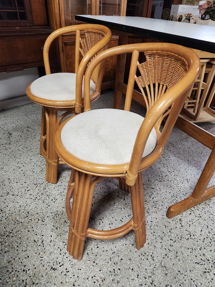 Bamboo Bar Height Bar Stools