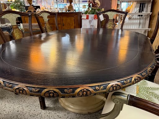 Maitland Smith Dark Wood Dining Set