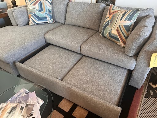 97" Gray Pop-Up Sleeper Sofa