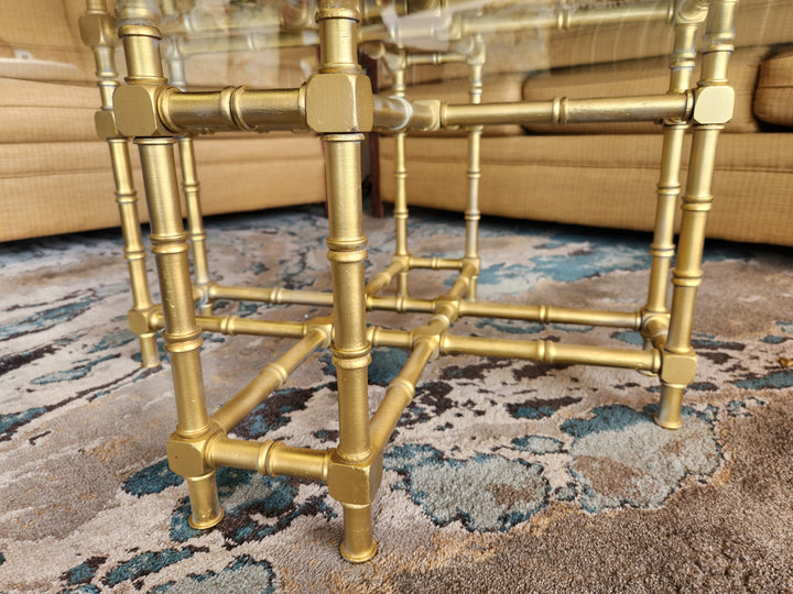 Vintage  Faux  Bamboo Coffee Table