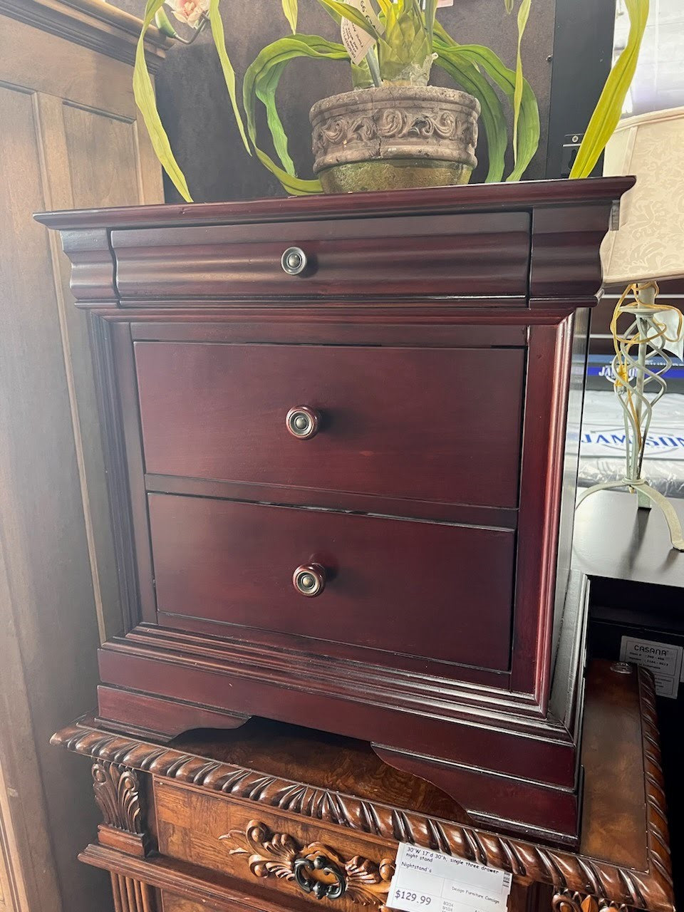 Single Nightstand Four Drawer