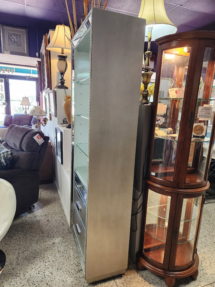 Tall Mirrored Display Unit