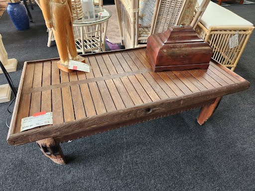 Wagon Wheel Wood Coffee Table