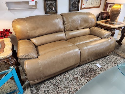 Sofa 86"w Taupe Electric Double Recliner