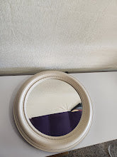 Beige Round Mirror