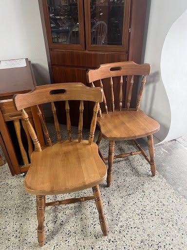 SET OF 2- Dowel Spindal Side Chairs