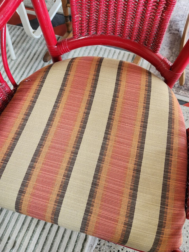 Red Wicker Chair