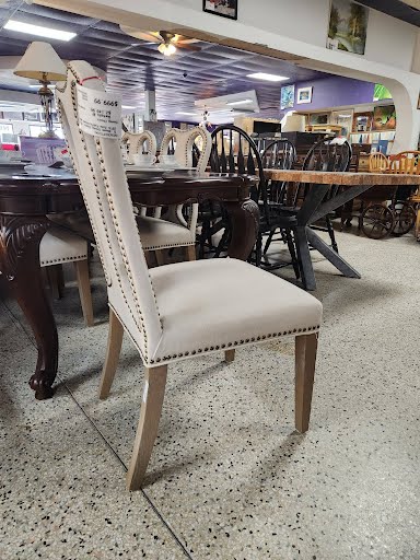 SET OF 5 Upholster Beige Dining Chairs